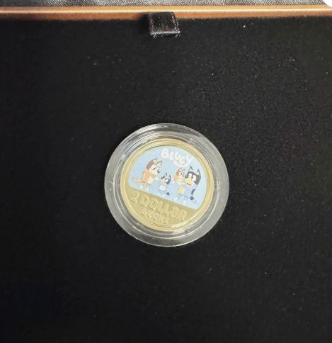 Royal Australian Mint Bluey $2 Coloured Proof Coin front