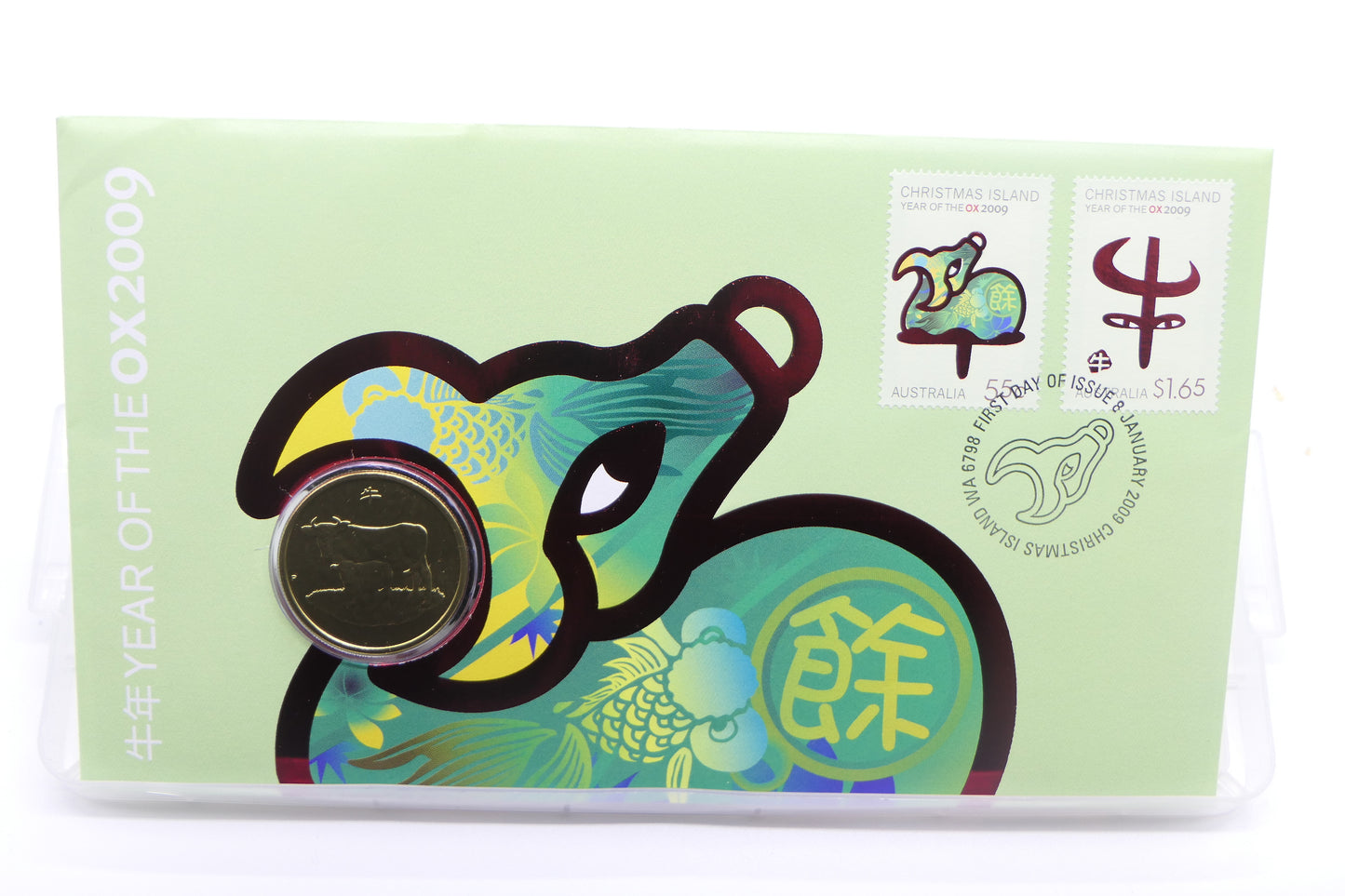 2009 Year of the Ox PNC — Christmas Island First Day of Issue — 8 January 2009 front