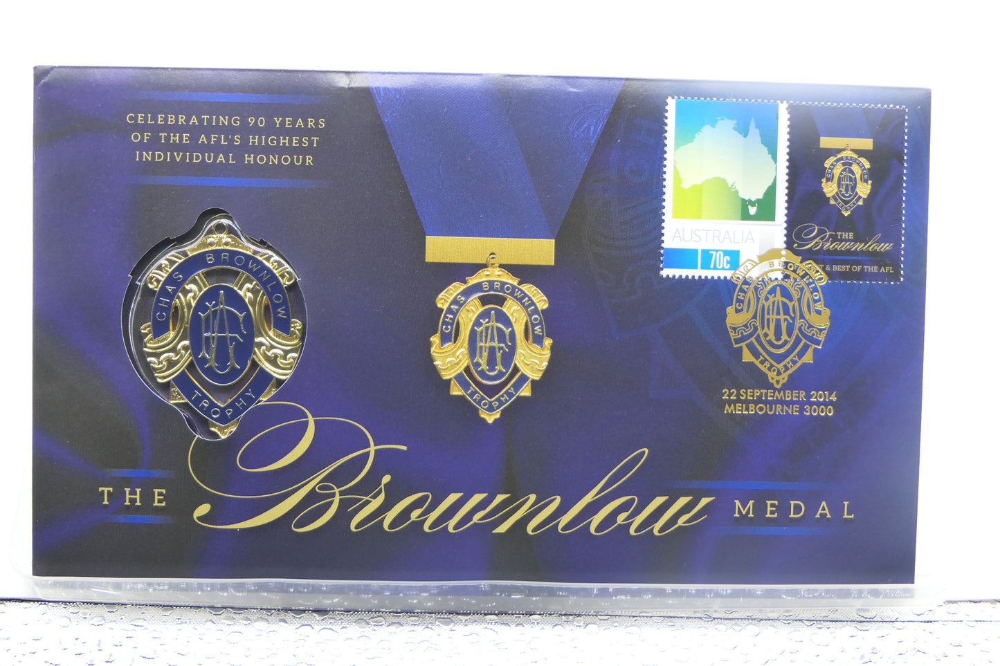 2014 the Brownlow Medal — Celebrating 90 Years of the AFL's Highest Individual Honour PNC — Melbourne Vic front
