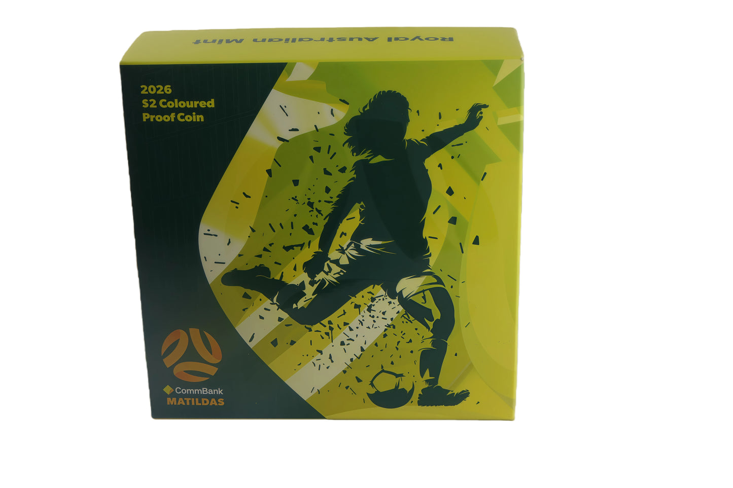 Commbank Matildas 2026 $2 Coloured Proof Coin — Royal Australian Mint front