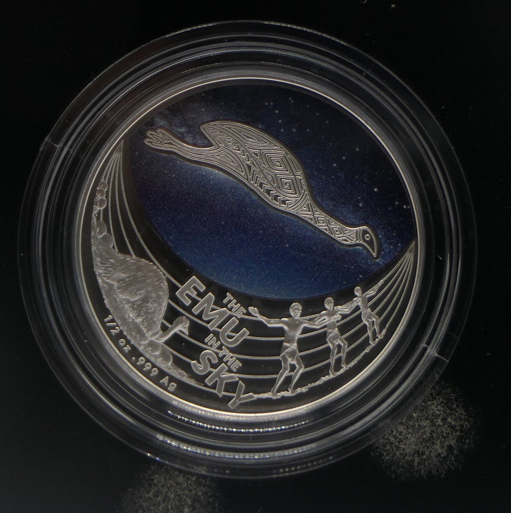 Star Dreaming — the Emu in the Sky — 1/2 Oz Fine Silver Proof Coin — Royal Australian Mint reverse