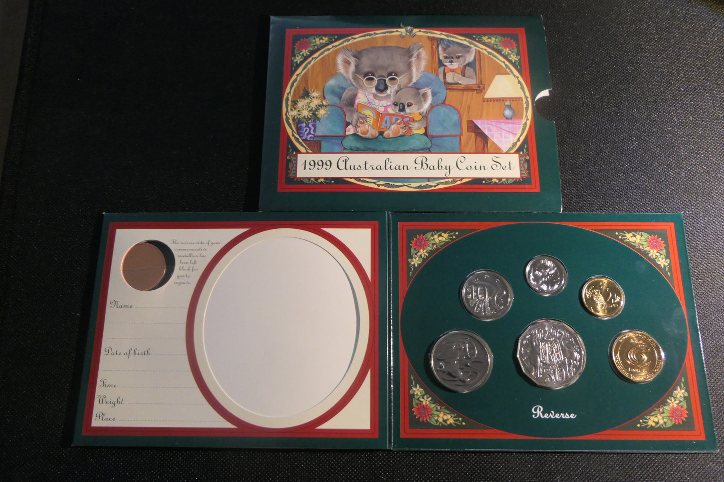 1999 Royal Australian Mint Australian Baby Coin Set Uncirculated front