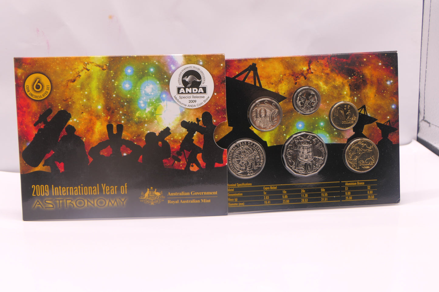2009 International Year of Astronomy Coin Set — ANDA Special Release front