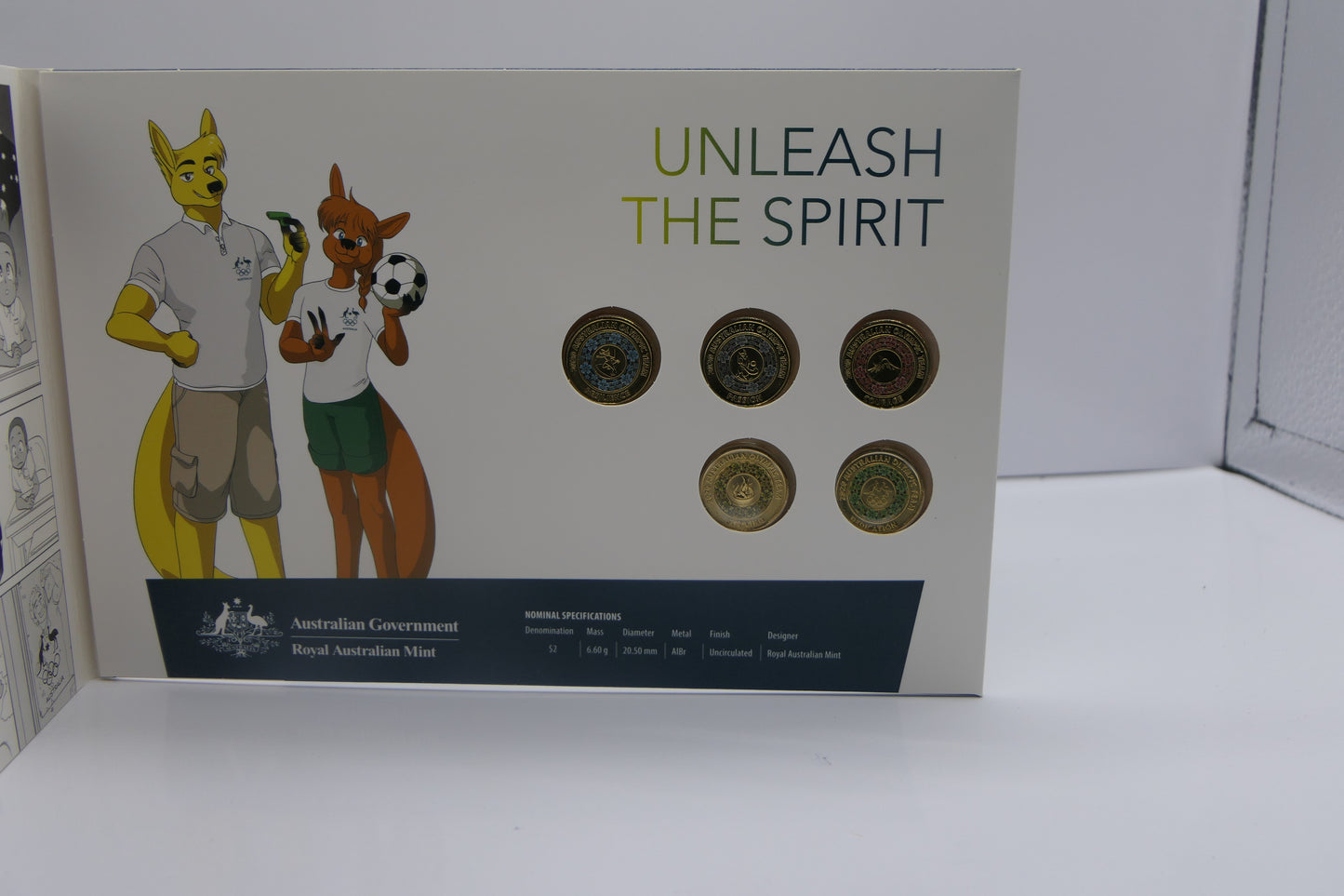 Royal Australian Mint Unleash the Spirit — Australia 2020 Coloured Coin Collection — Olympic Games Tokyo reverse