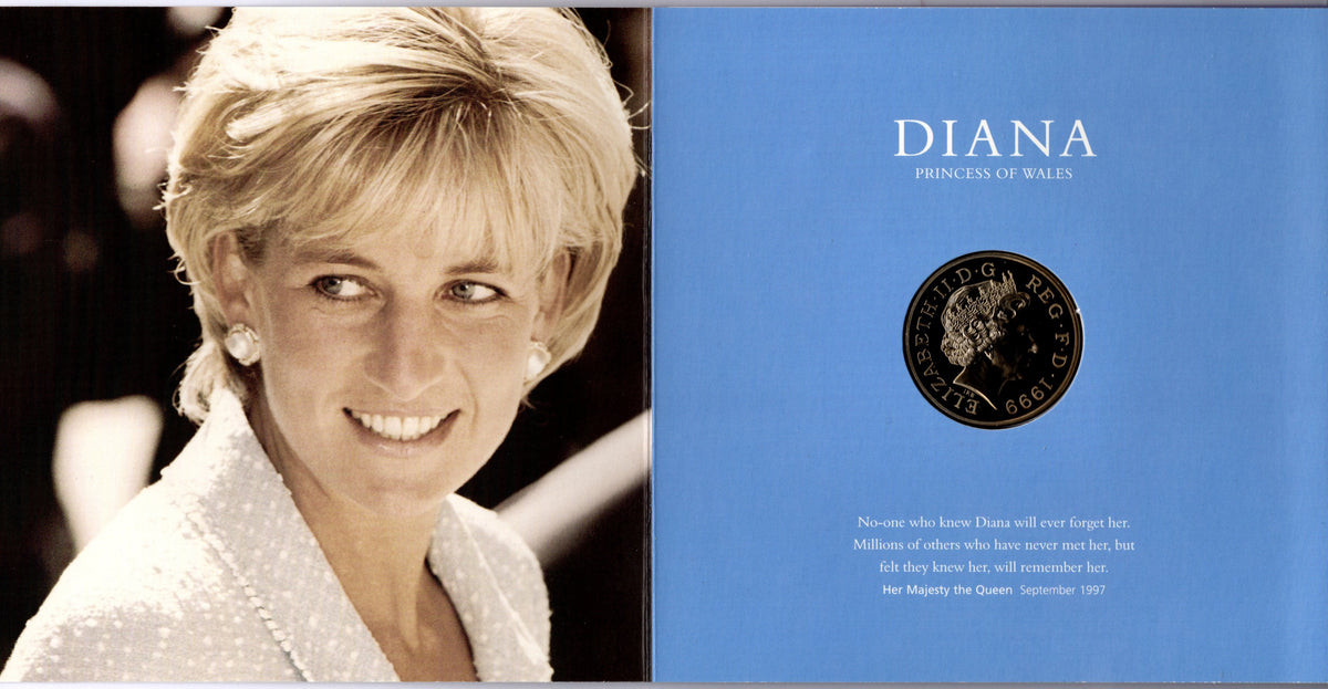 Diana, Princess of Wales Memorial £5 Crown Coin 1999 — Royal Mint Uk reverse