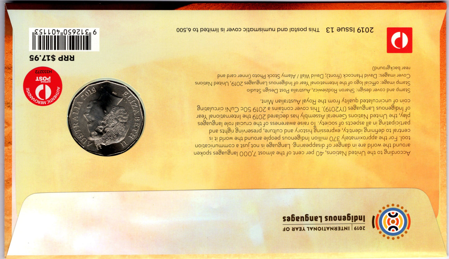 Australia Post International Year of Indigenous Languages 2019 PNC reverse