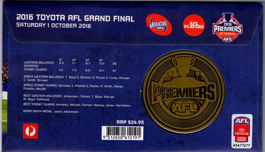 2016 Australia Post Western Bulldogs Premiers PNC reverse