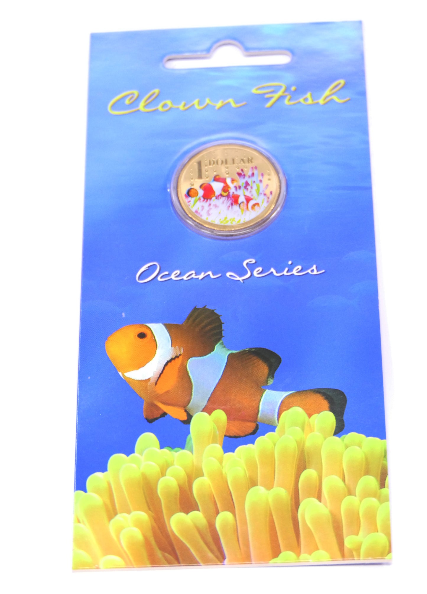 2006 Royal Australian Mint RAM $1 One Dollar Coin — Ocean Series — Clown Fish — UNC Coloured front
