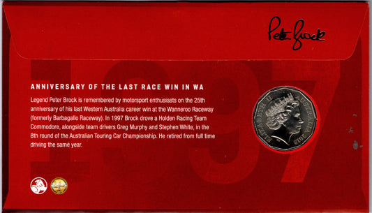 2022 Australia Post ANDA Show Peter Brock 25th Anniversary Last Race Win Wa PNC reverse
