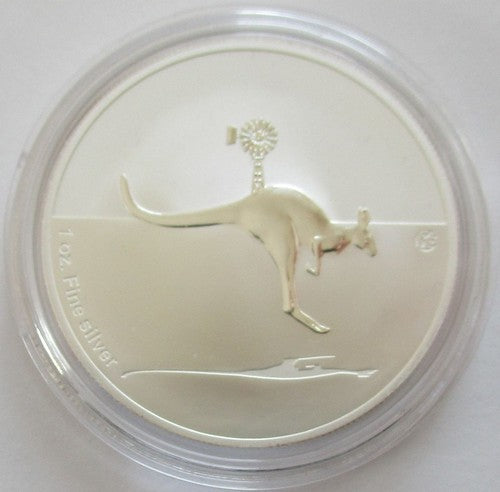 $1 Kangaroo in Outback Privy 1 Oz Fine Silver Australia 2013 Proof front