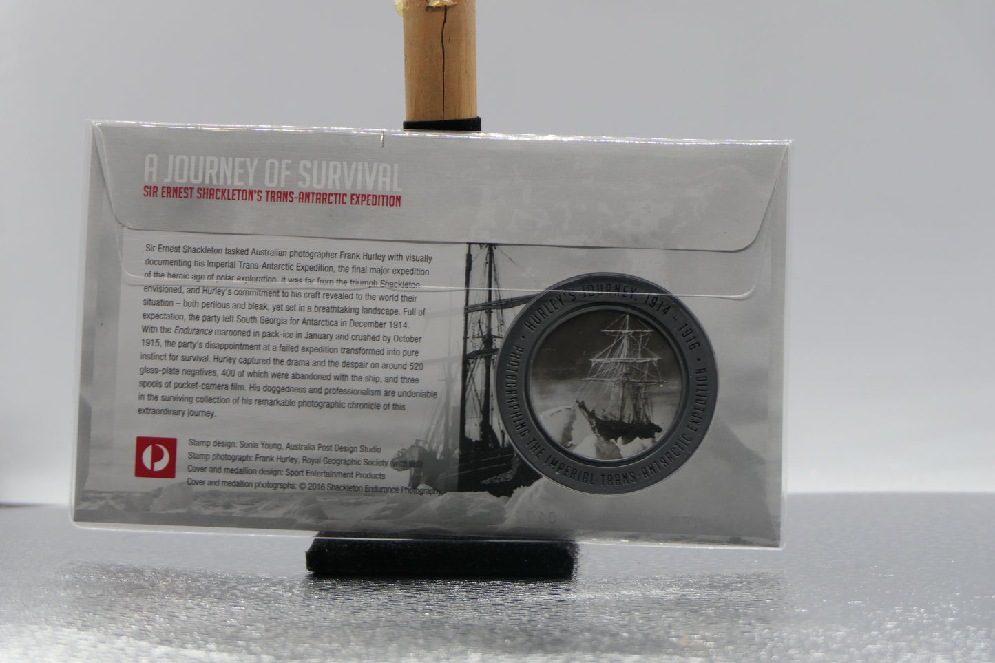 Australia Post a Journey of Survival — Frank Hurley PNC Limited Edition reverse