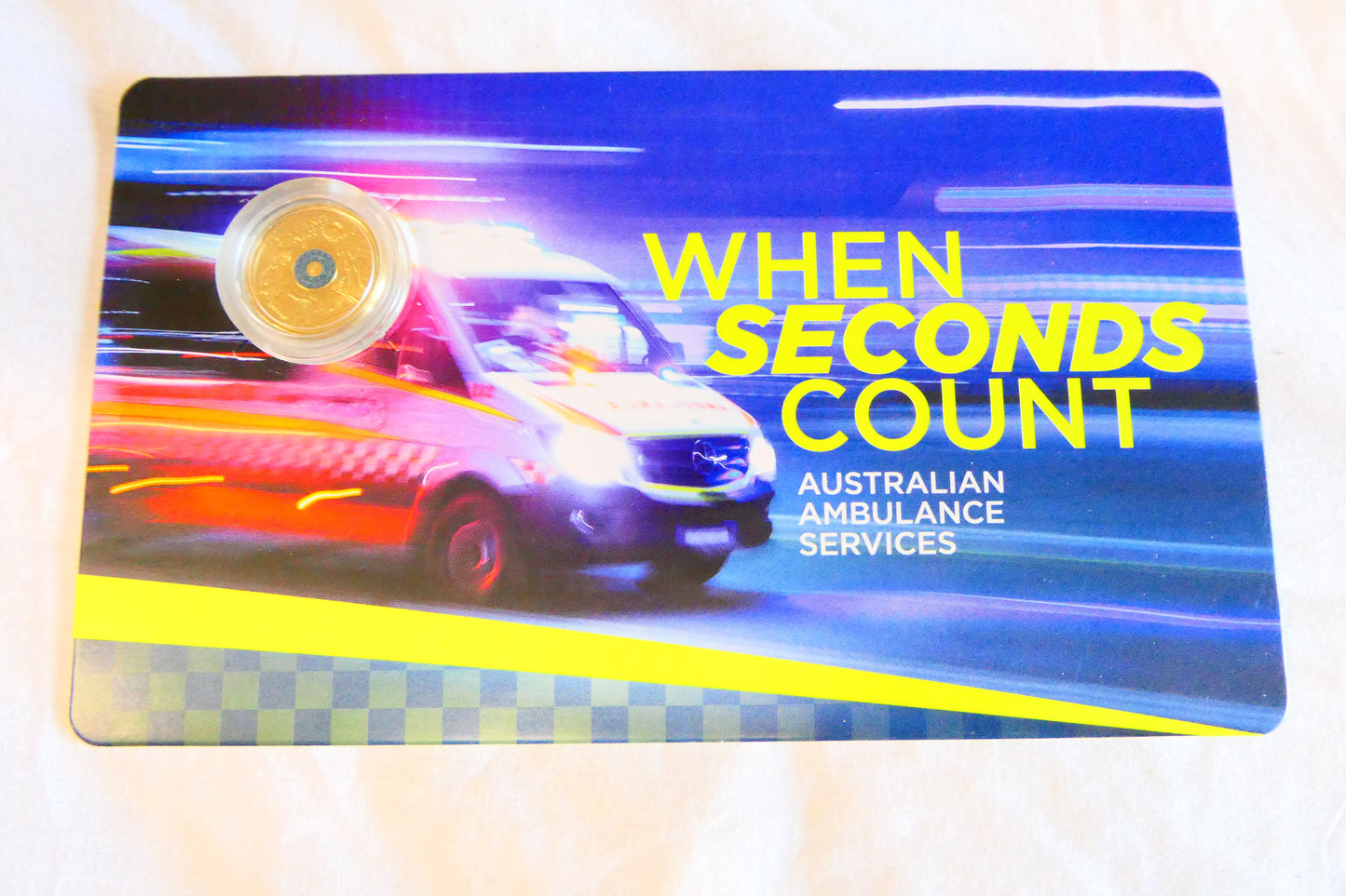 When Seconds Count — Australian Ambulance Services $2 Coin Card front