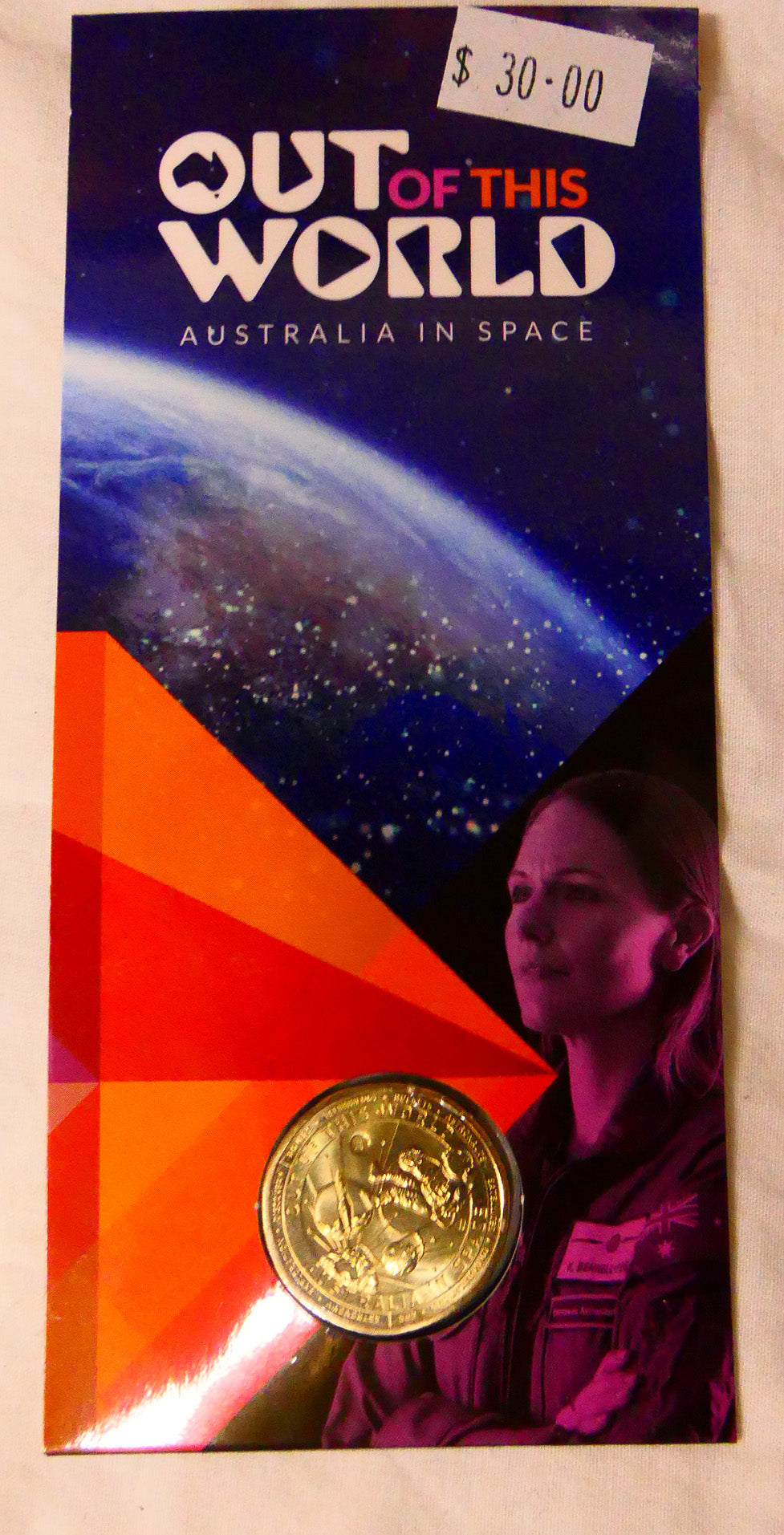 Royal Australian Mint Out of This World — Australia in Space $1 Coin Card — Astronaut Edition front