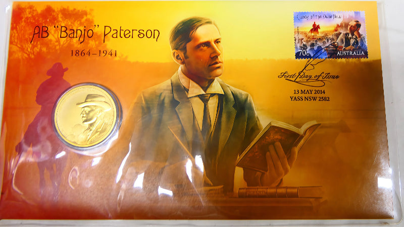 2014 Ab "Banjo" Paterson 1864—1941 PNC — First Day of Issue Yass Nsw front