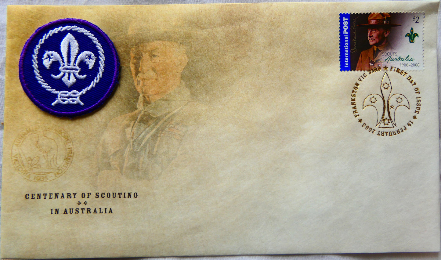 2008 Centenary of Scouting in Australia Philatelic Cover — First Day of Issue Frankston Vic front