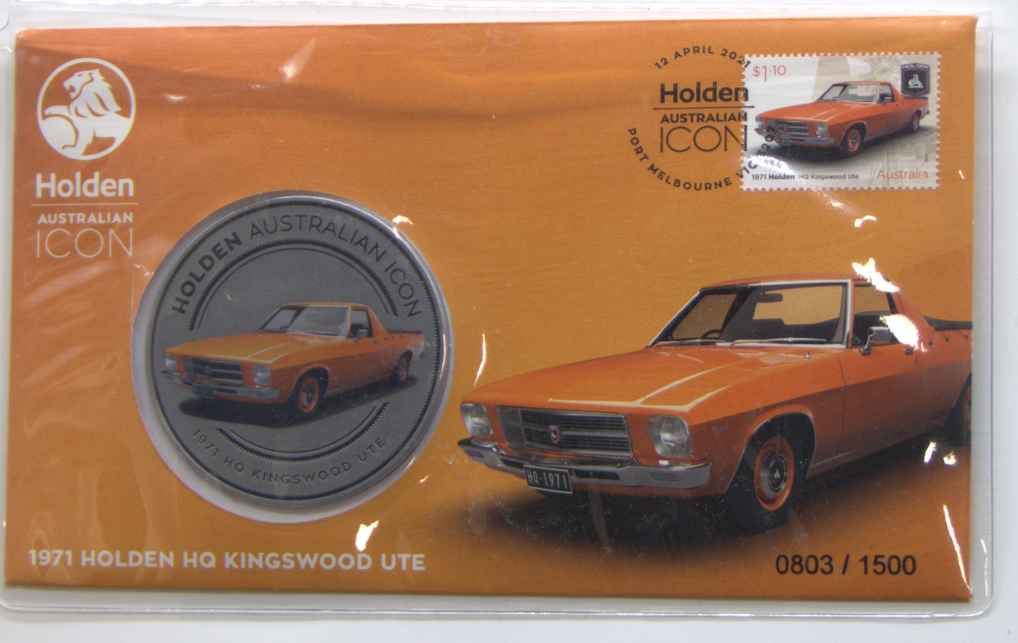 2021 Pmc Medallion Holden Australian Icon. 1971 Holden Hq Kingswood Ute. 1500 Made PNC front