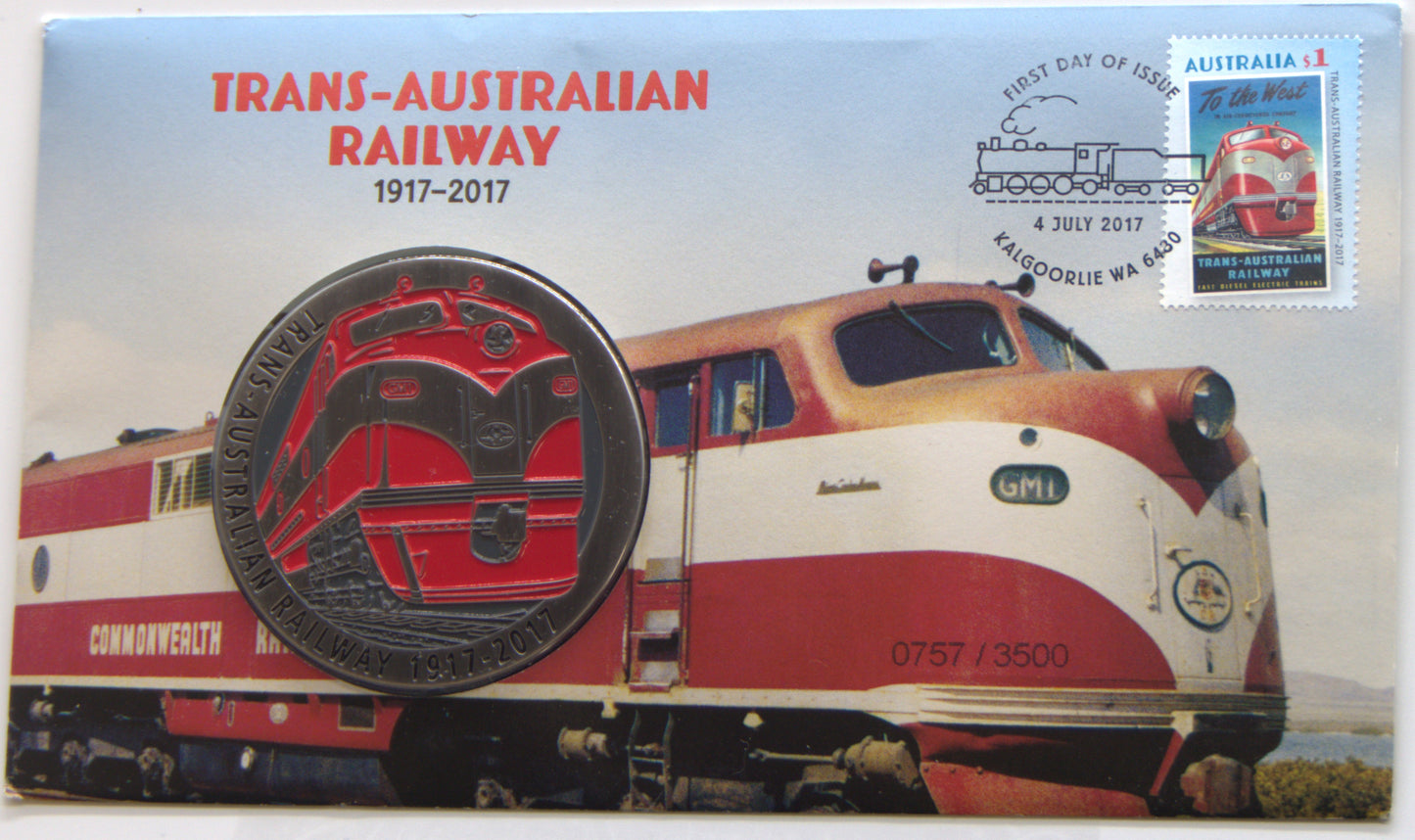 2017 Trans-Australian Railway Pmc. 3500 Made PNC front