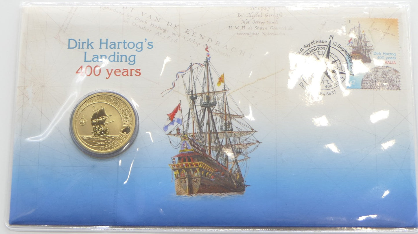 2016 Stamp and Coin Cover Celebrates Hartog’s Landing in Australia PNC front
