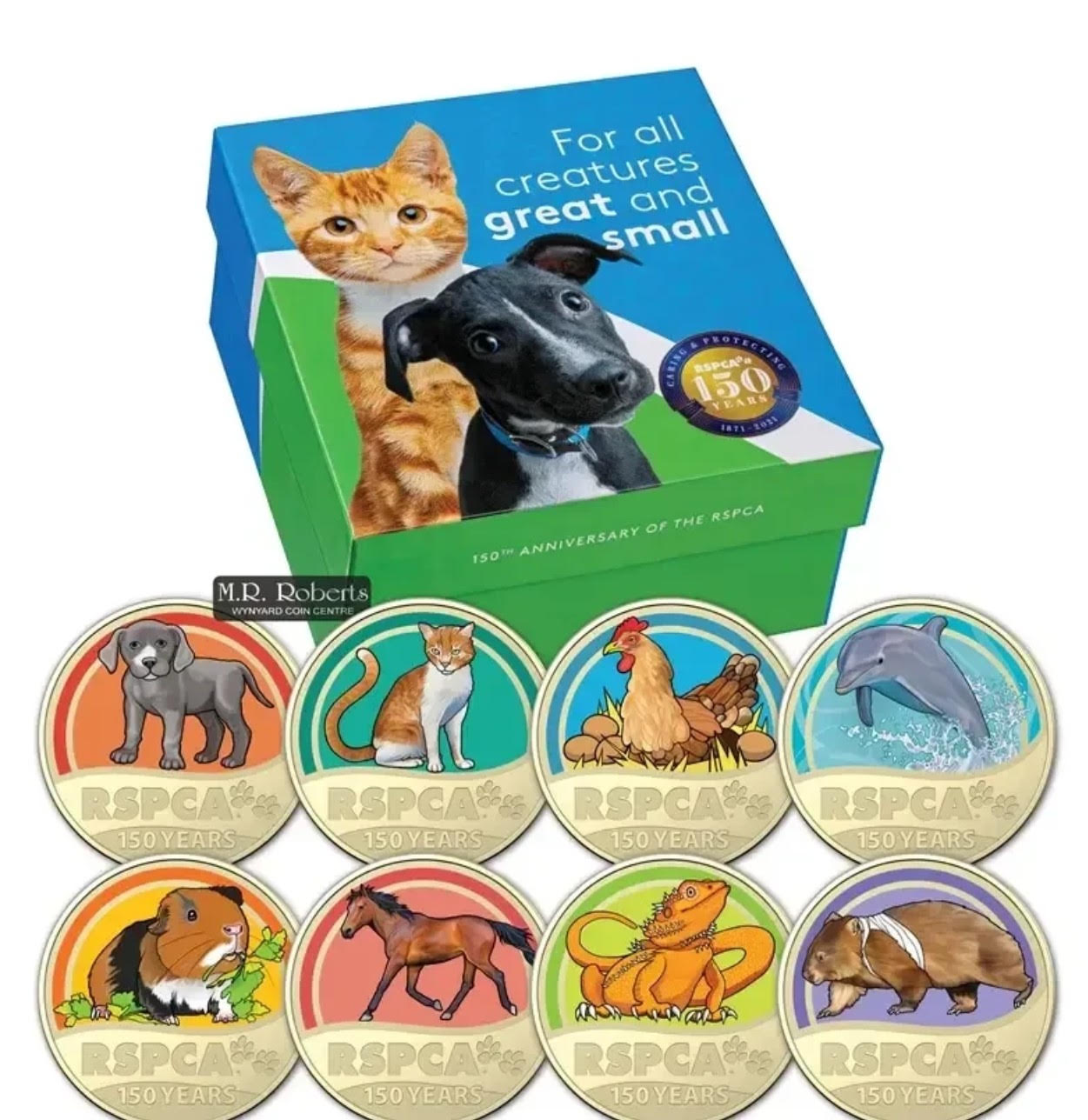 2021 RSPCA Anniversary 9x $1 Frosted UNC Coin Set - For Creatures Great & Small