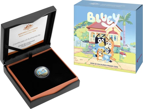 2026 Royal Australian Mint Bluey $2 Coloured Proof Coin