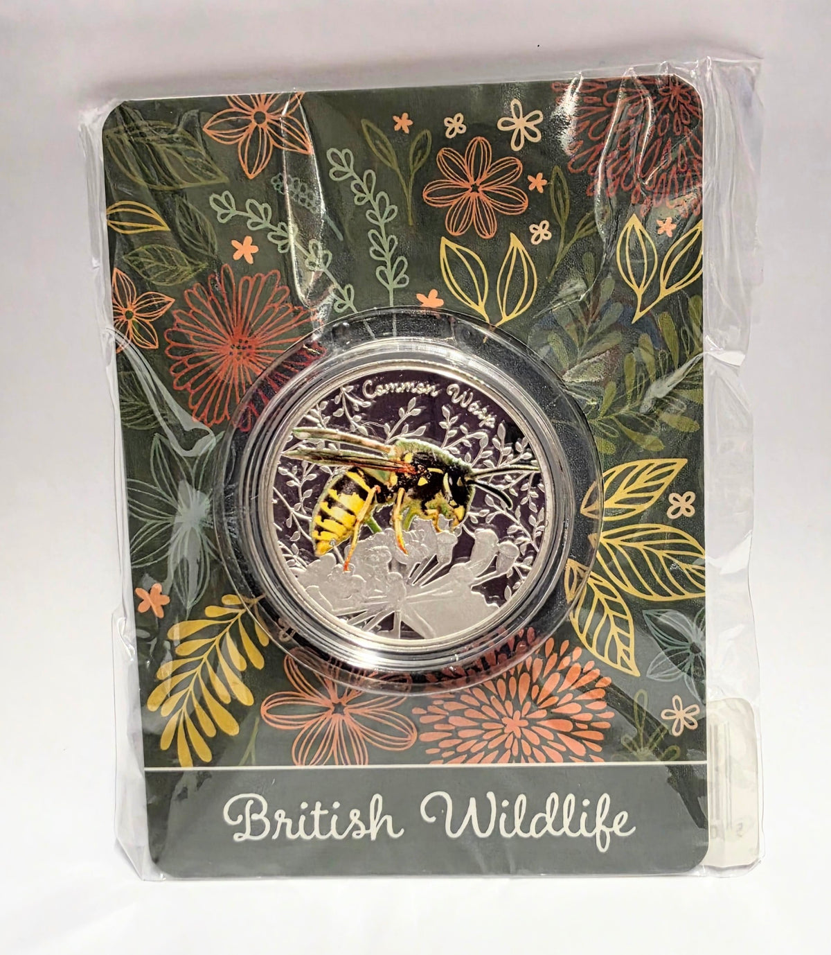 British Wildlife Common Wasp Silver Plated BU Commemorative
