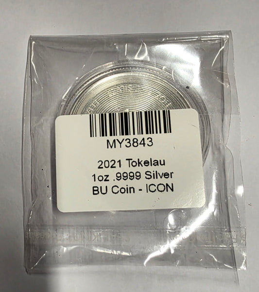 2021 Tokelau 1 oz Silver $5 ICON Mona Lisa (Prooflike)