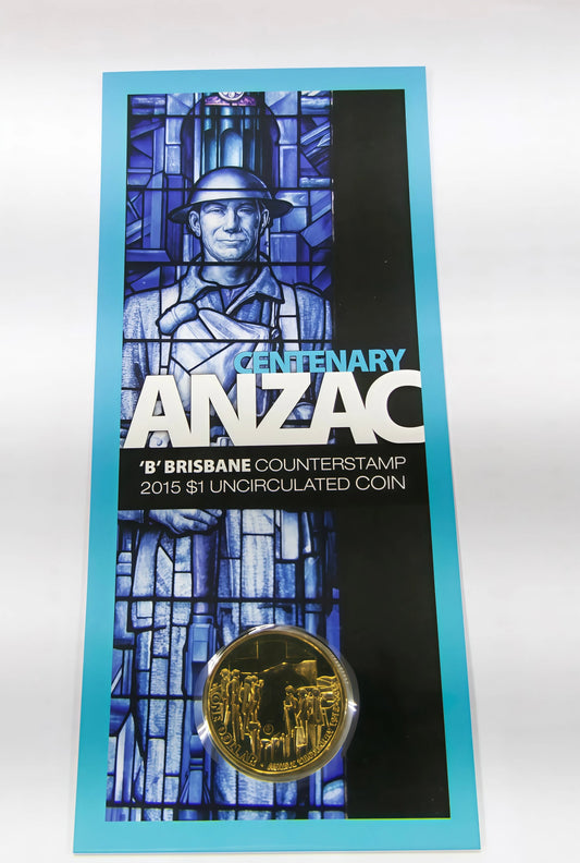 2015 $1 'b' Mintmark Centenary ANZAC front