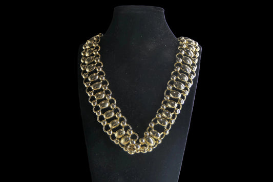 Gold Bubble Link Chain Necklace front