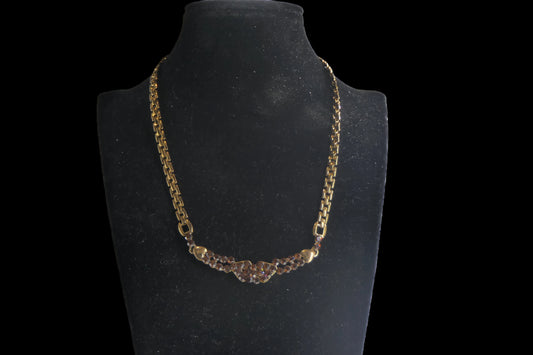 Gold Heart Chain Necklace front