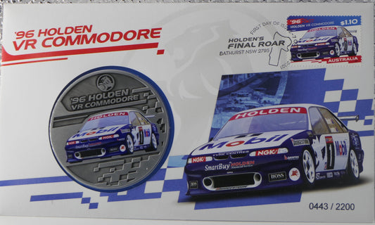 2022 Australia Post Holden's Final Roar PNC — '01 Holden Vx Commodore $1 Coin Bathurst front