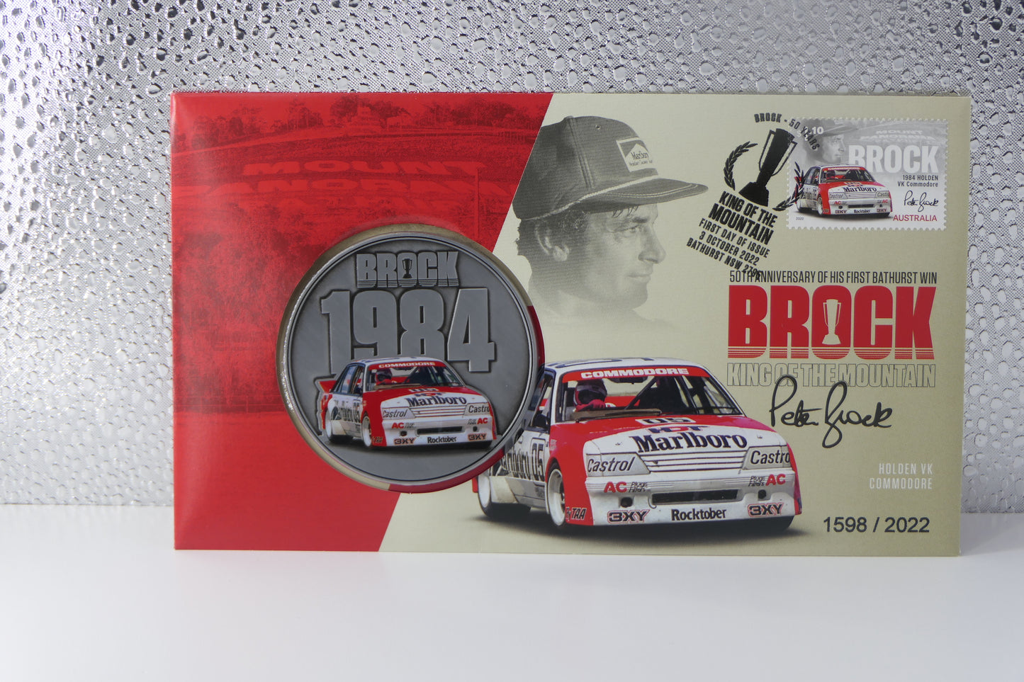 2022 Australia Post Brock King of the Mountain PNC — 1984 Holden VK Commodore Coloured Medallion Bathurst Nsw front