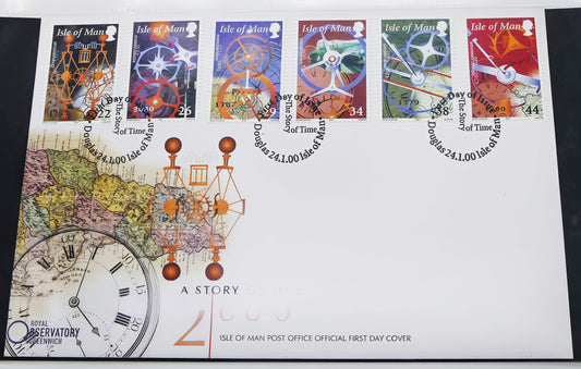 Isle of Man “a Story of Time” 2000 — Official First Day Cover front