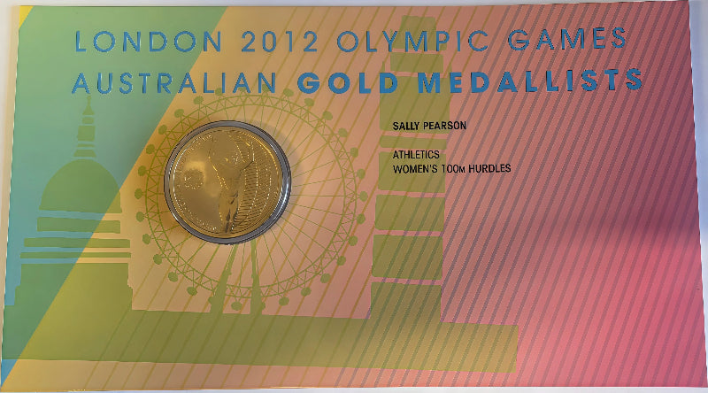 2012 Olympic Games Australian Gold Medalist Sally Person $1 Carded Coin front