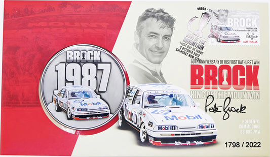 Peter Brock “King of the Mountain” 50th Anniversary Coin Cover PNC front