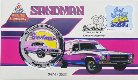 Holden Sandman 50 Years “Surf Van” Limited Edition Coin Cover PNC front