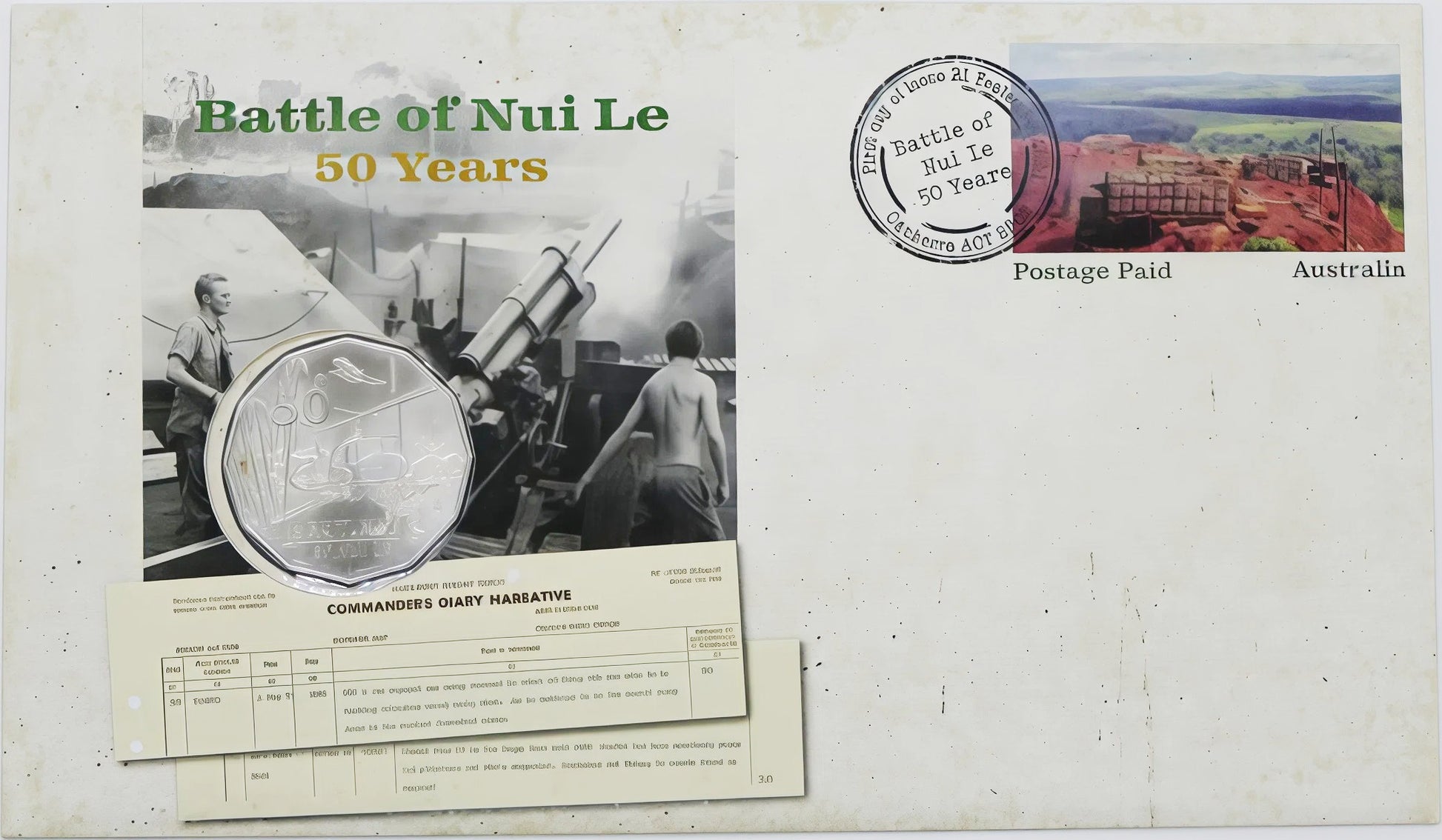 Battle of Nui Le 50 Years Coin Cover — Vietnam War Commemorative front