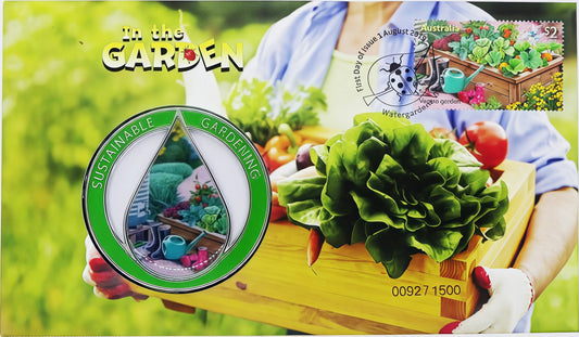 in the Garden” Sustainable Gardening Coin Cover — Limited Edition PNC front