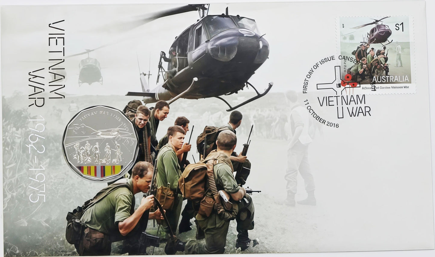 Vietnam War 1962—1975 Commemorative Coin Cover — Australia Post PNC front