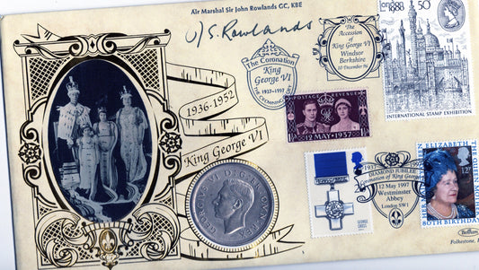 1997 The Reign of King George VI 1 Crown Coin Cover - Benham First Day Cover