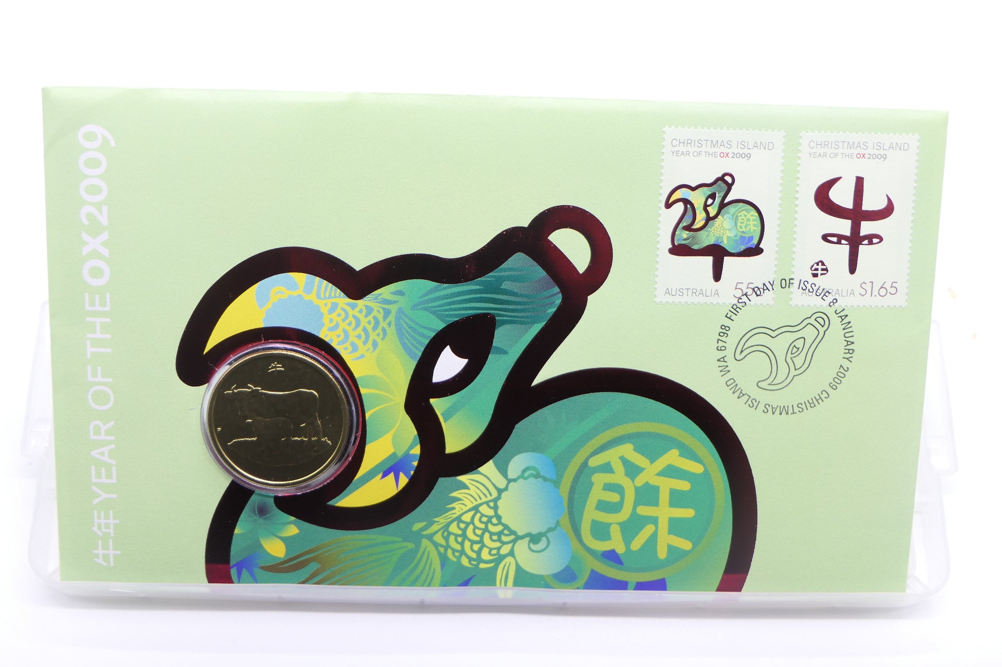 2009 Year of the Ox PNC — Christmas Island First Day of Issue — 8 January 2009 front