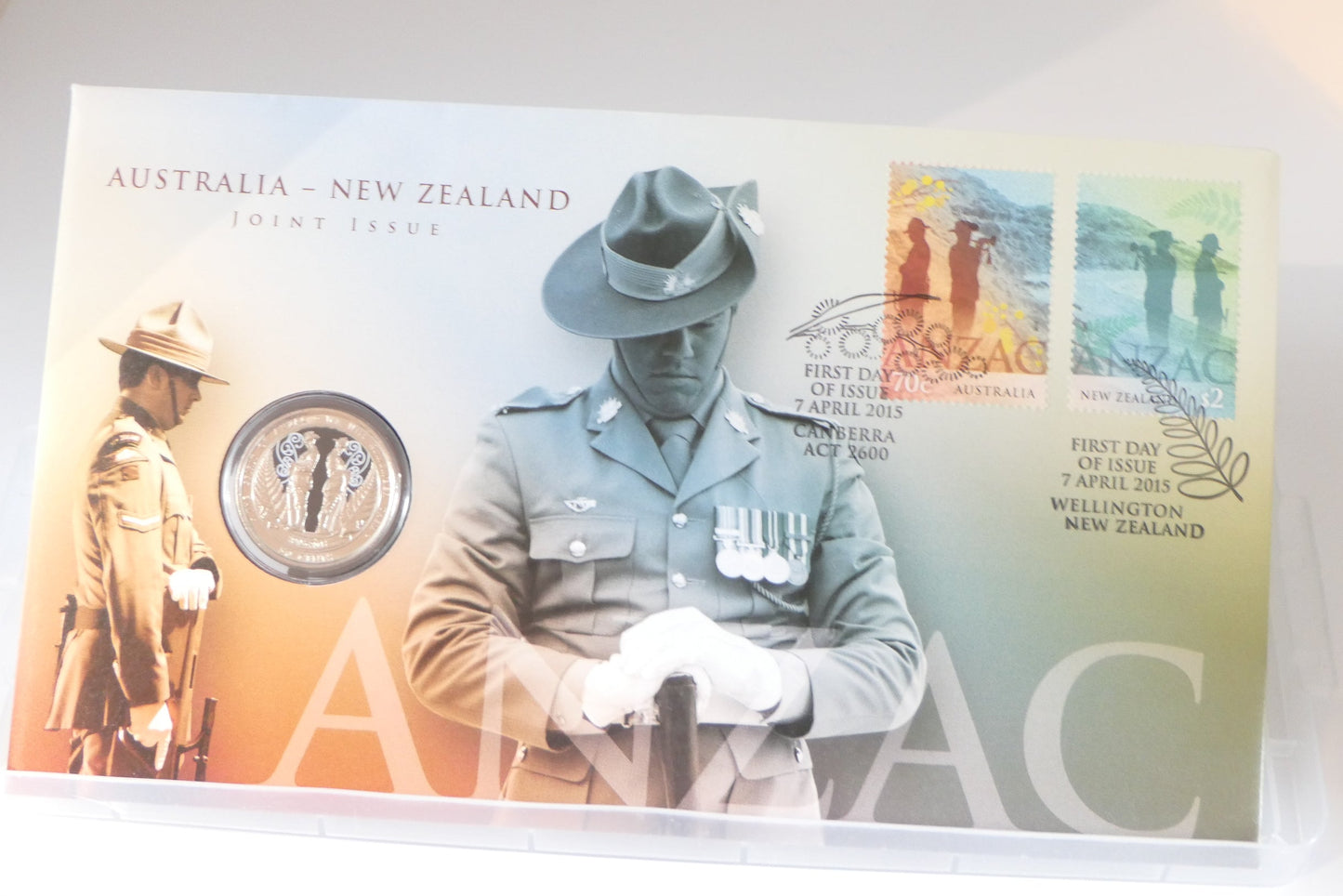 ANZAC Australia—New Zealand Joint Issue PNC front