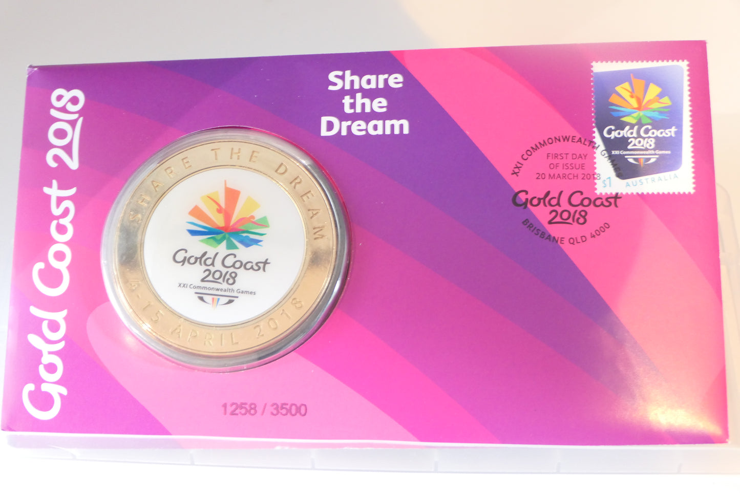 Gold Coast 2018 Commonwealth Games "Share the Dream" PNC front