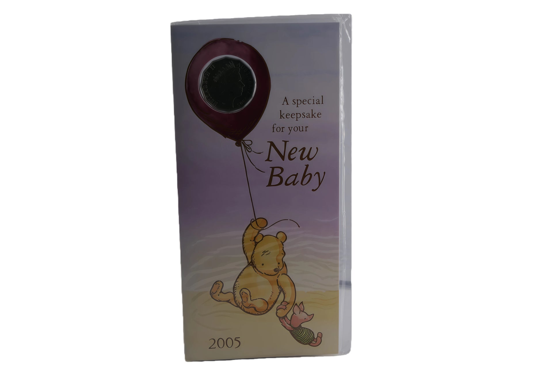New Baby 2005 Keepsake Coin Card — Winnie the Pooh & Piglet front