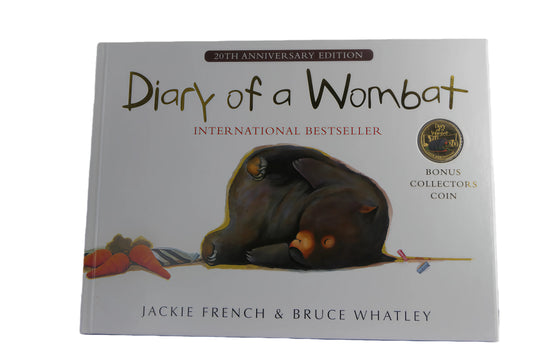 Diary of a Wombat 20th Anniversary Edition — Book with Bonus Collectors Coin front