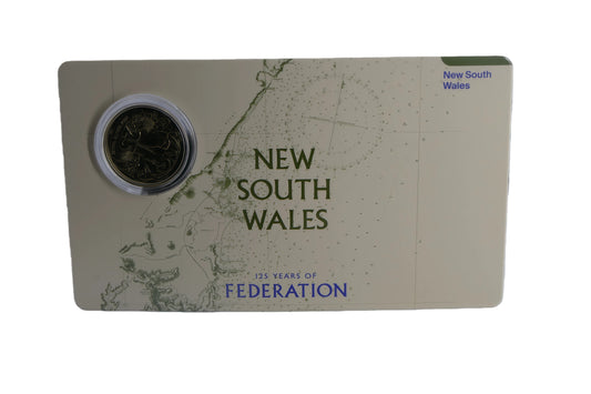 New South Wales 125 Years of Federation $2 Coin Card front