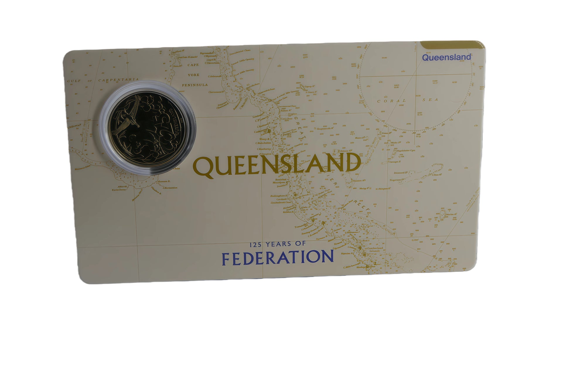 Queensland 125 Years of Federation $2 Coin Card front