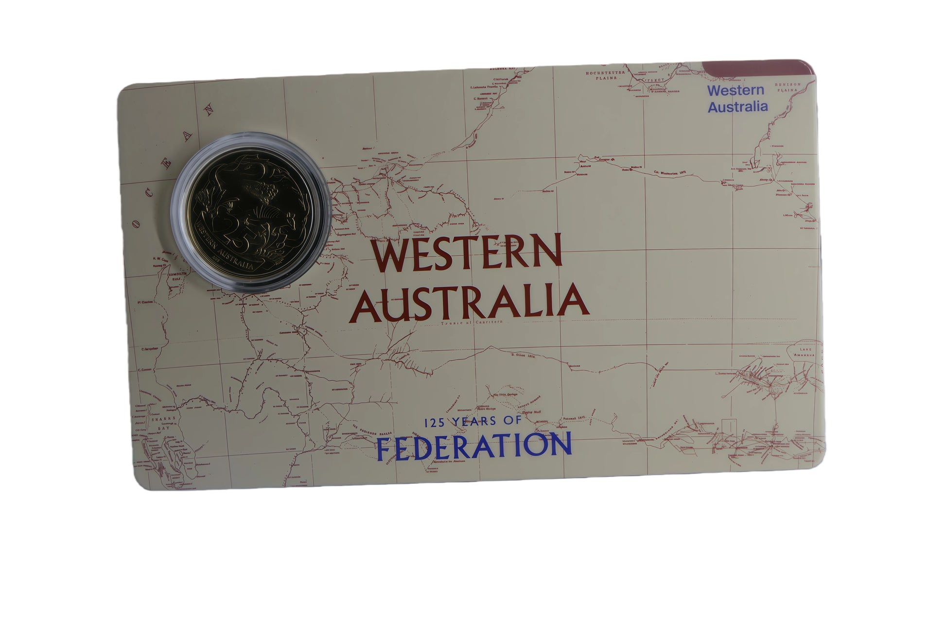 Western Australia 125 Years of Federation $2 Coin Card front