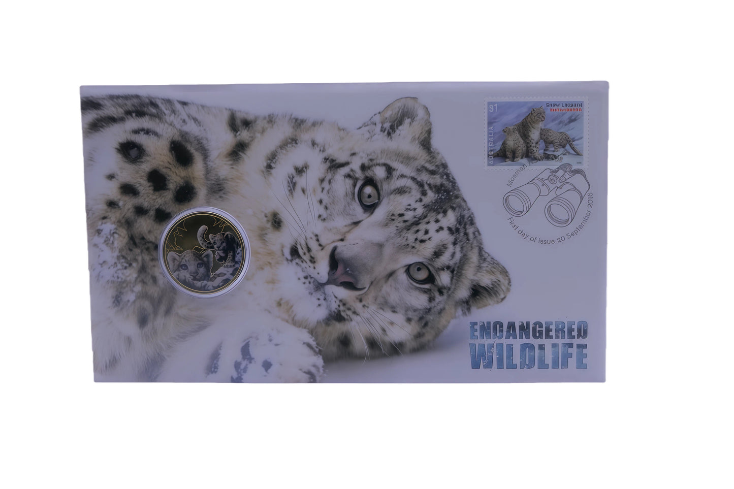 Endangered Wildlife Snow Leopard PNC front