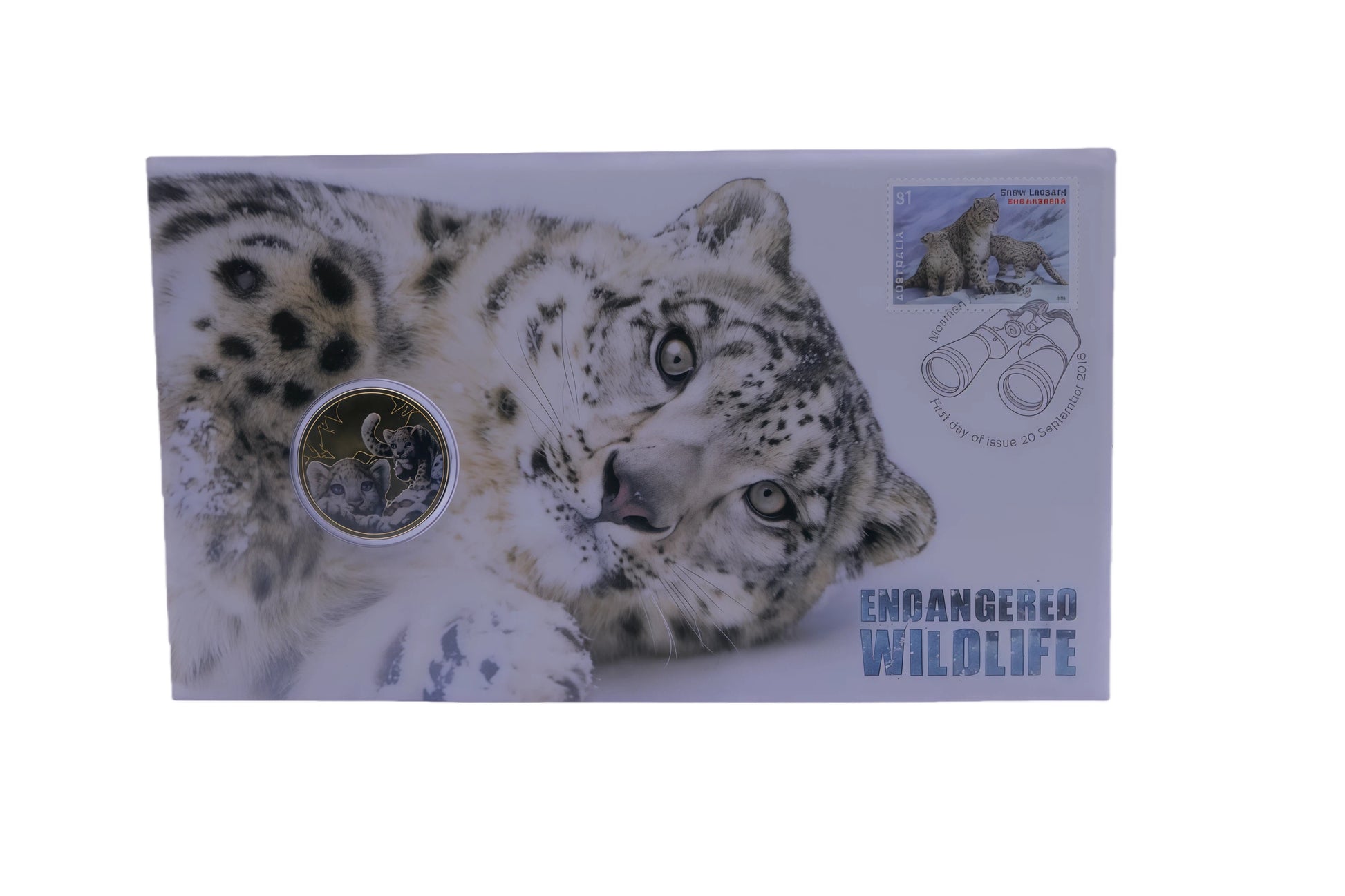 Endangered Wildlife Snow Leopard PNC front