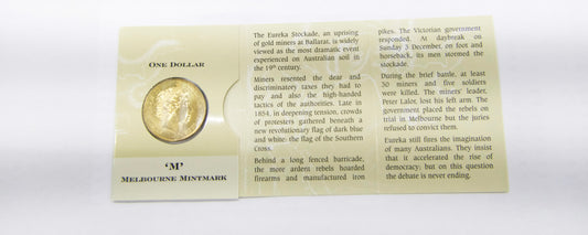 2004 Royal Australian Mint Eureka Stockade $1 'm' Mintmark front